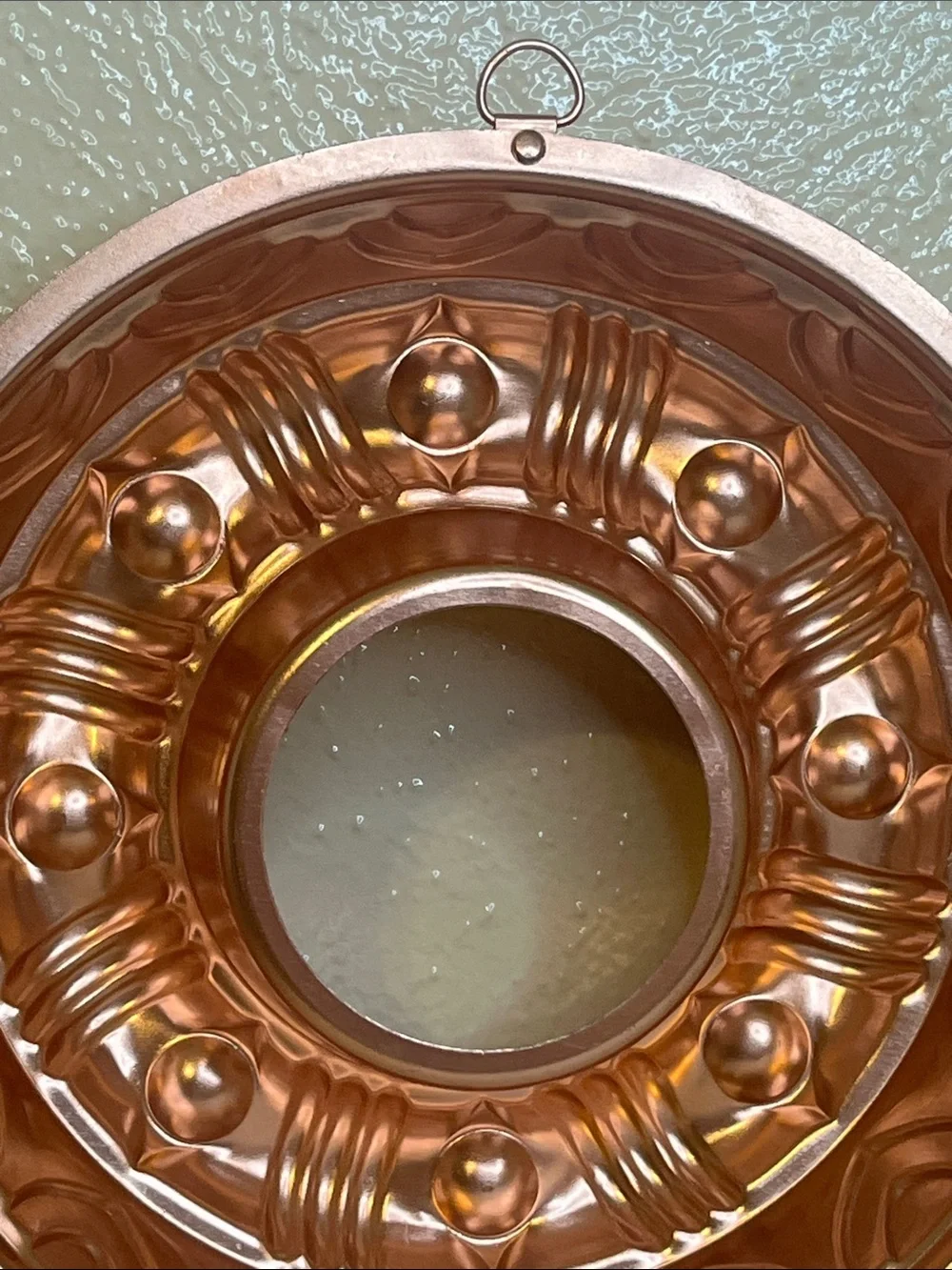 Vintage Retro Copper Colored Jell-O Ring Mold Wall Display!